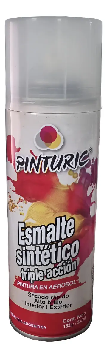 Pintura Esmalte Sintetico Amarillo Gas Pinturic En Aerosol X 240 Ml