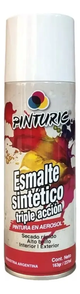 Pintura Esmalte Sintetico Blanco Brillante Pinturic En Aerosol X 240Ml