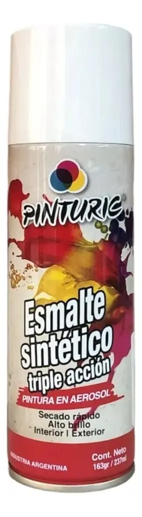 Pintura Esmalte Sintetico Blanco Satinado Pinturic En Aerosol X 240Ml