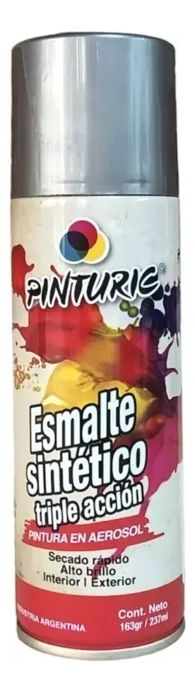 Pintura Esmalte Sintetico Gris Oscuro Pinturic En Aerosol X 240Ml