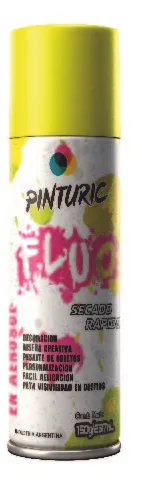 Pintura Fluo Amarillo En Aerosol Pinturic X 240 Ml